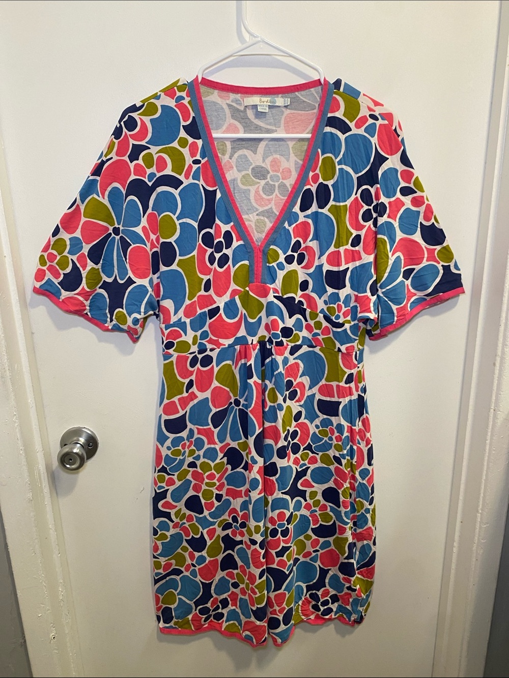 Boden Multi-Color Floral Dress- Pink, Blue, Green, Navy